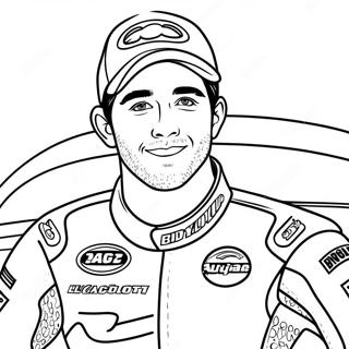 Chase Elliott In Race Car Coloring Page 69394-57188