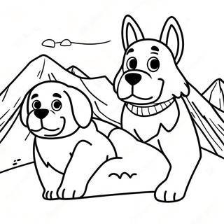 Skye And Everest Adventure Coloring Page 69413-57204