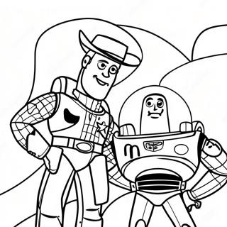 Woody And Buzz Lightyear Adventure Coloring Page 6945-5648