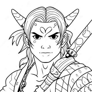 Rui Demon Slayer Coloring Page 69493-57267