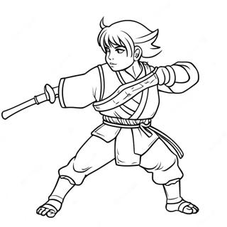 Rui In Battle Pose Coloring Page 69494-57262