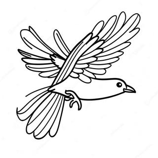 Elegant Bird In Flight Coloring Page 69514-57282