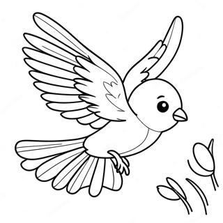 Elegant Bird In Flight Coloring Page 69514-57283