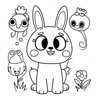 Cute Lolbit With Friends Coloring Page 69524-57287