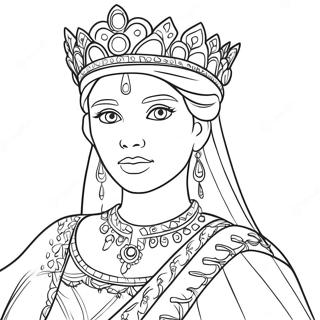 Brave Queen Esther Coloring Page 6955-5653