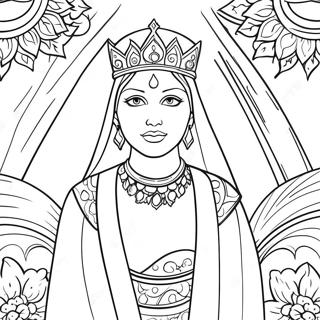 Brave Queen Esther Coloring Page 6955-5654