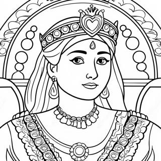 Brave Queen Esther Coloring Page 6955-5655