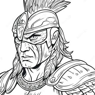 Intense Gritty Warrior Coloring Page 69564-57309