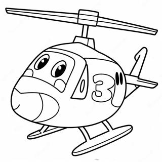 Paw Patrol Skye Helicopter Coloring Pages