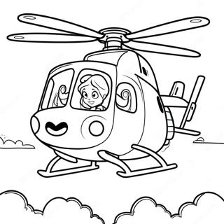 Skye Flying High In Her Helicopter Coloring Page 69594-57334