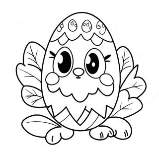 Adorable Easter Egg Decorating Coloring Page 69604-57351