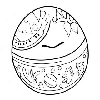 Adorable Easter Egg Decorating Coloring Page 69604-57352