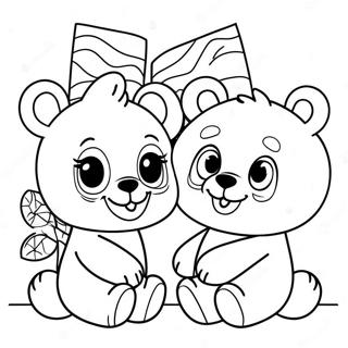 Cute Build A Bear Characters Coloring Page 69614-57357