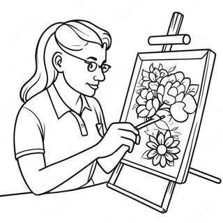 Creative Art Teacher Coloring Page 69644-57382