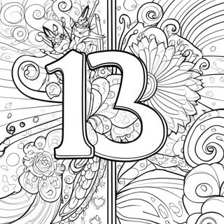 Number 13 Coloring Page 69663-57390