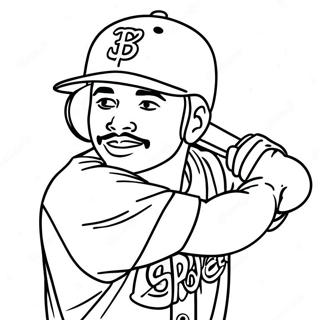 Mookie Betts Coloring Page 69703-57424