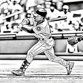 Mookie Betts Hitting A Home Run Coloring Page 69704-57433