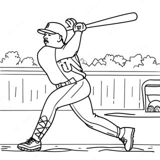 Mookie Betts Hitting A Home Run Coloring Page 69704-57436