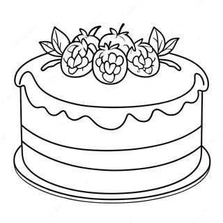 Delicious Raspberry Torte Coloring Page 69724-57745