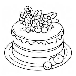 Delicious Raspberry Torte Coloring Page 69724-57746