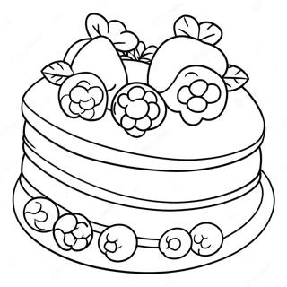 Delicious Raspberry Torte Coloring Page 69724-57748