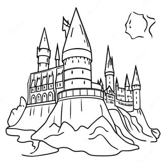 Hogwarts Castle Magical Coloring Page 69754-57456