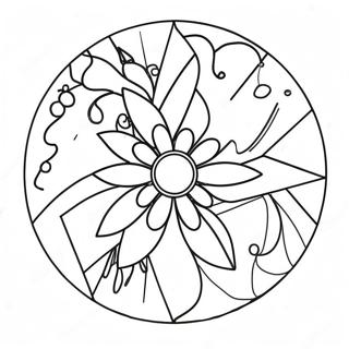 Color Wheel With Bright Colors Coloring Page 69803-57518