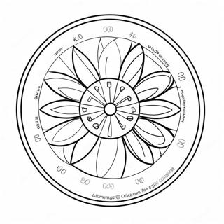 Color Wheel With Bright Colors Coloring Page 69803-57519