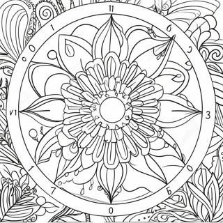 Color Wheel With Pastel Shades Coloring Page 69804-57506