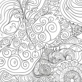 Colorful Drippy Patterns Coloring Page 69834-57538