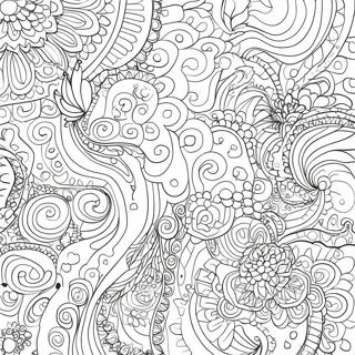 Colorful Drippy Patterns Coloring Page 69834-57539