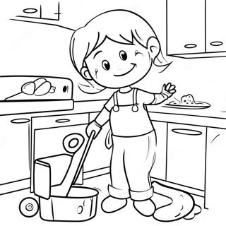 Fun Chores Coloring Page 69854-57546