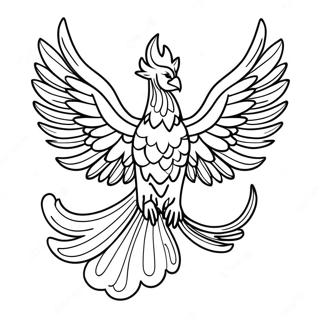 Majestic Phoenix Rising Coloring Page 6985-5677