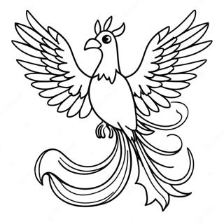 Majestic Phoenix Rising Coloring Page 6985-5678