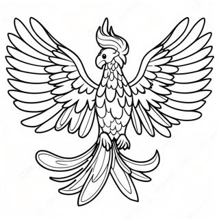 Majestic Phoenix Rising Coloring Page 6985-5679