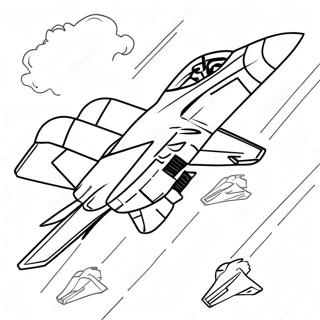 F14 Tomcat In Flight Coloring Page 69864-57773