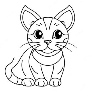 Playful Bengal Cat Coloring Page 69894-57579