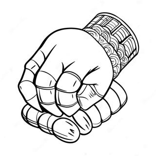 Fierce Metal Knuckles Coloring Page 69904-57588