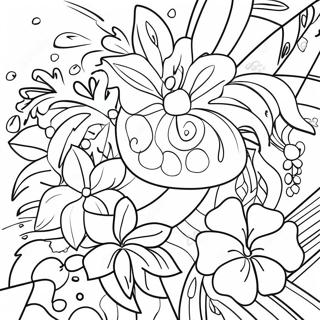 Hawaiian Decorations Coloring Page 69923-57602