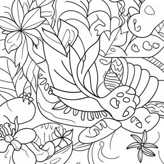 Hawaiian Decorations Coloring Page 69923-57825