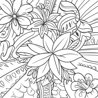 Hawaiian Decorations Coloring Page 69923-57827