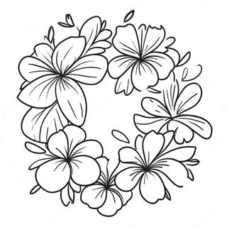 Colorful Hawaiian Lei Coloring Page 69924-57600