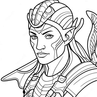 Na Vi Warrior In Battle Coloring Page 69944-57610