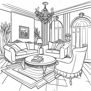 Interior Design Coloring Page 6994-5684