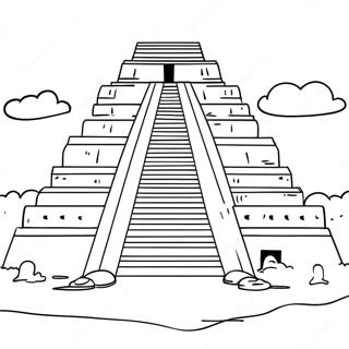 Ancient Ziggurat Coloring Page 69954-57617