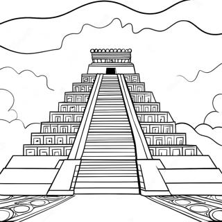 Ancient Ziggurat Coloring Page 69954-57618