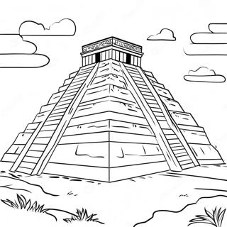 Ancient Ziggurat Coloring Page 69954-57858