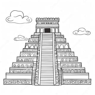 Ancient Ziggurat Coloring Page 69954-57859