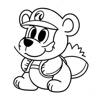 Tanooki Mario Coloring Page 69963-57853