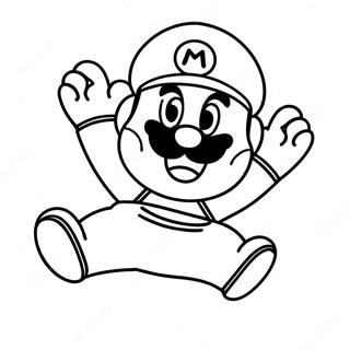 Tanooki Mario Jumping In The Air Coloring Page 69964-57633